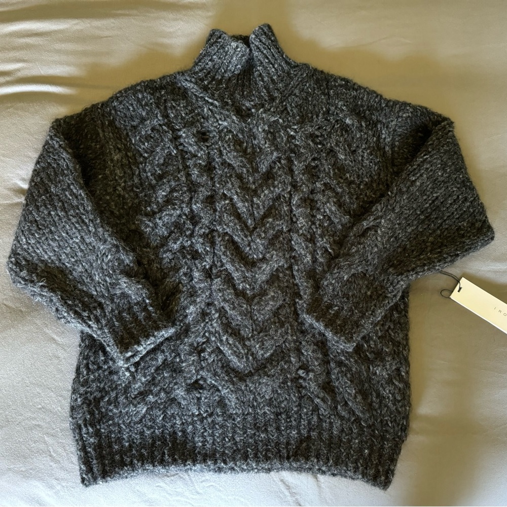 IRO Dark Grey Mock Turtleneck Sweater